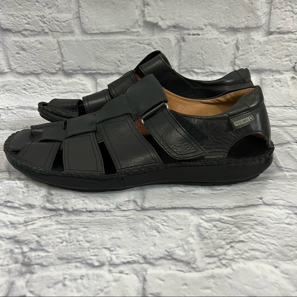 Pikolinos Tarifa leather mens sandals 12.5 Velcro closure